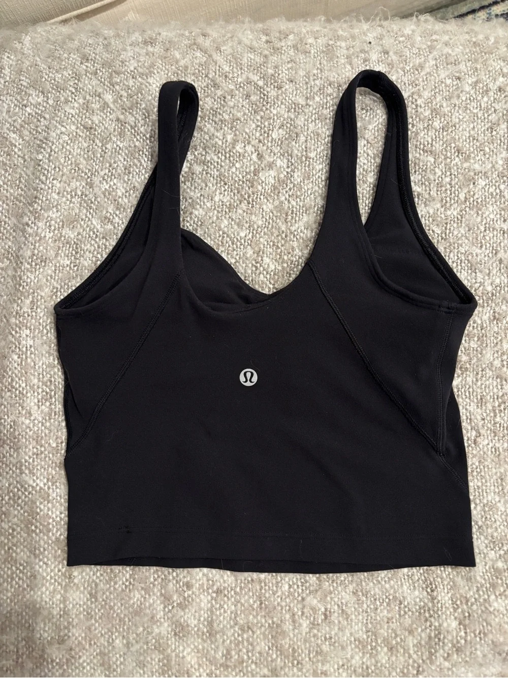 lululemon athletica Black Align Tank Longline Sports Bra. Size 2